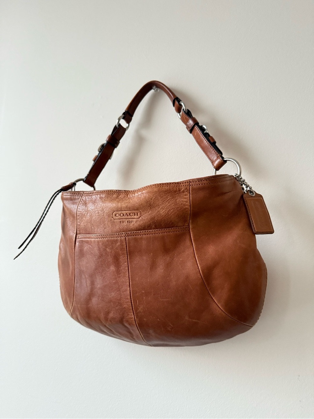 Vintage Coach Scout Hobo Satchel Tan Leather Shoulder Bag